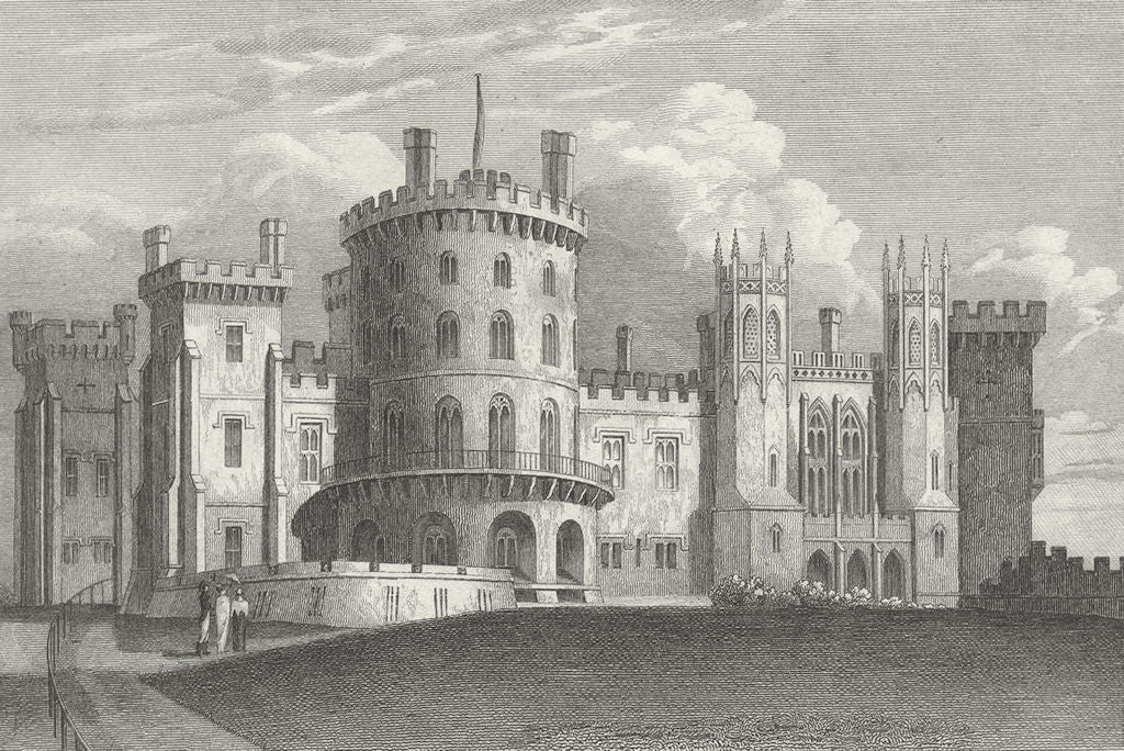 BELVOIR CASTLE. Leicestershire Duke Rutland. Jones 1829 old antique print